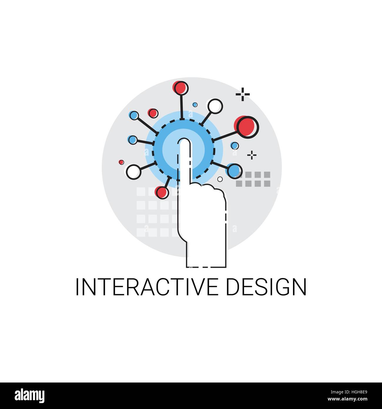 Interaktives Design Creative Technology Symbol Stock Vektor
