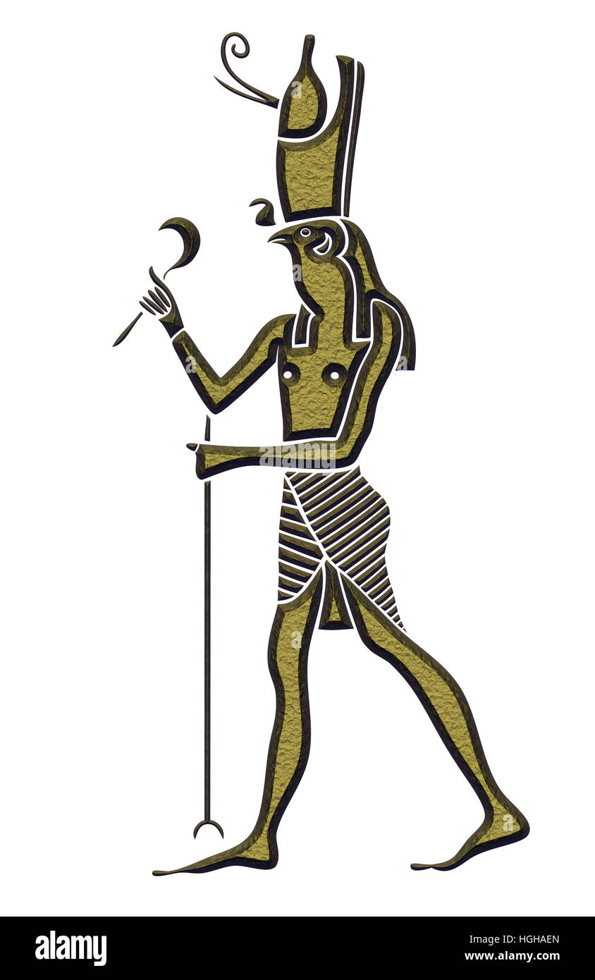 Gott des alten Ägypten - Horus Stockfoto