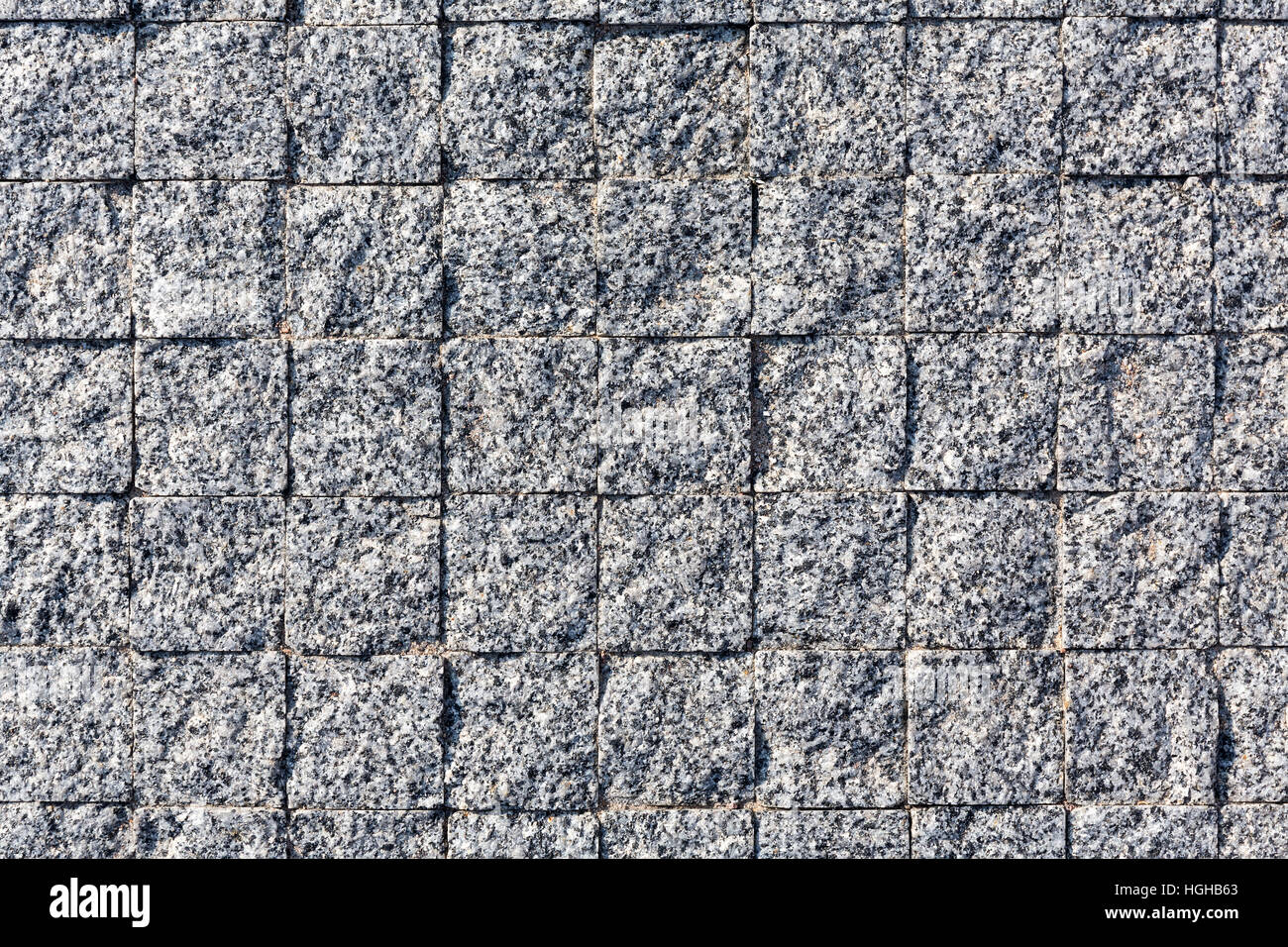 Gepflasterten Gehweg gemacht kleine kubische Steine Stockfoto