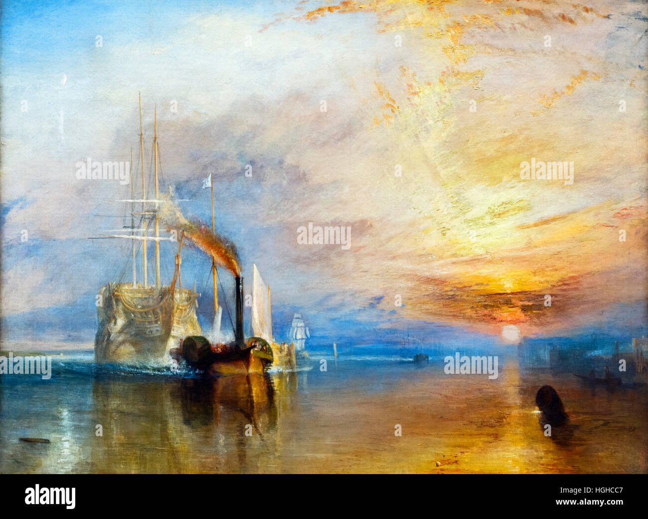 Die Fighting Temeraire von JMW Turner, Öl auf Leinwand, 1839. Stockfoto