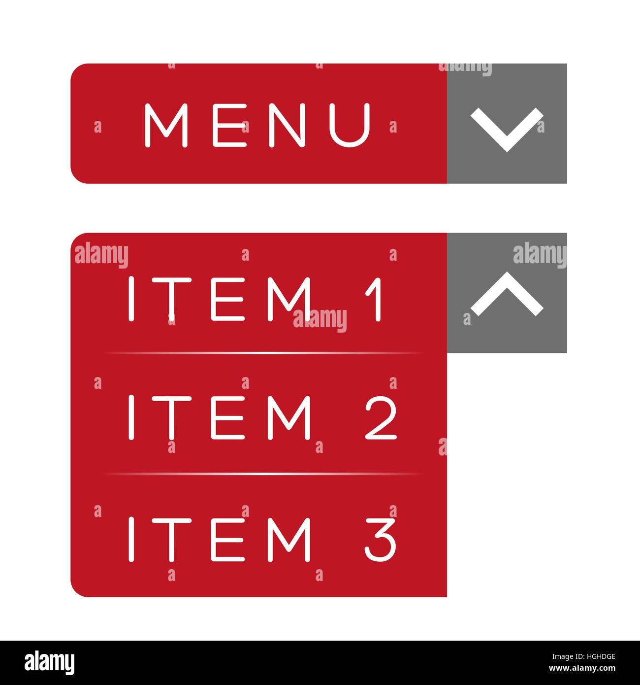 Menü-Element-UX-Vektor Stock Vektor