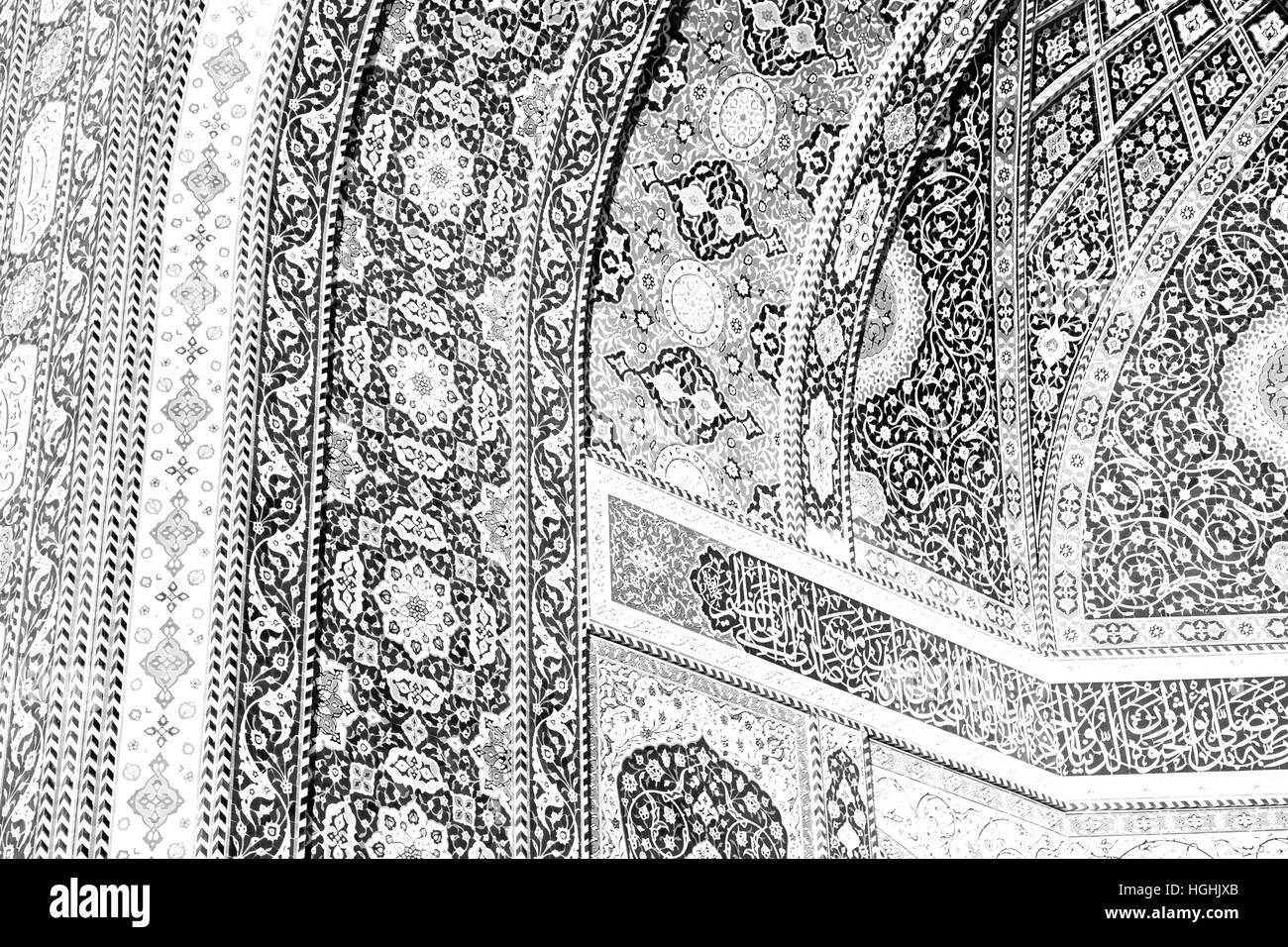 im Iran islamische Mausoleum alte Architektur Moschee Mosaik zu verwischen Stockfoto