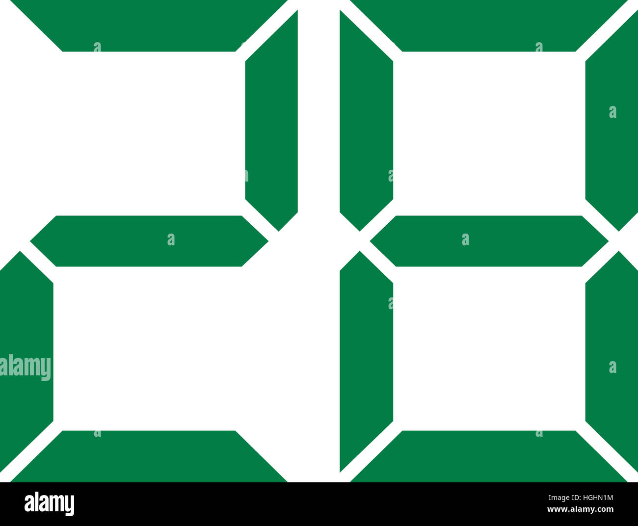 Achtundzwanzig digitale Nummer 28 Stockfoto