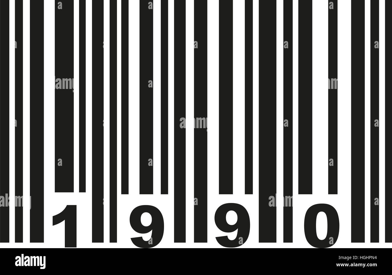 Barcode-1990 Stockfoto