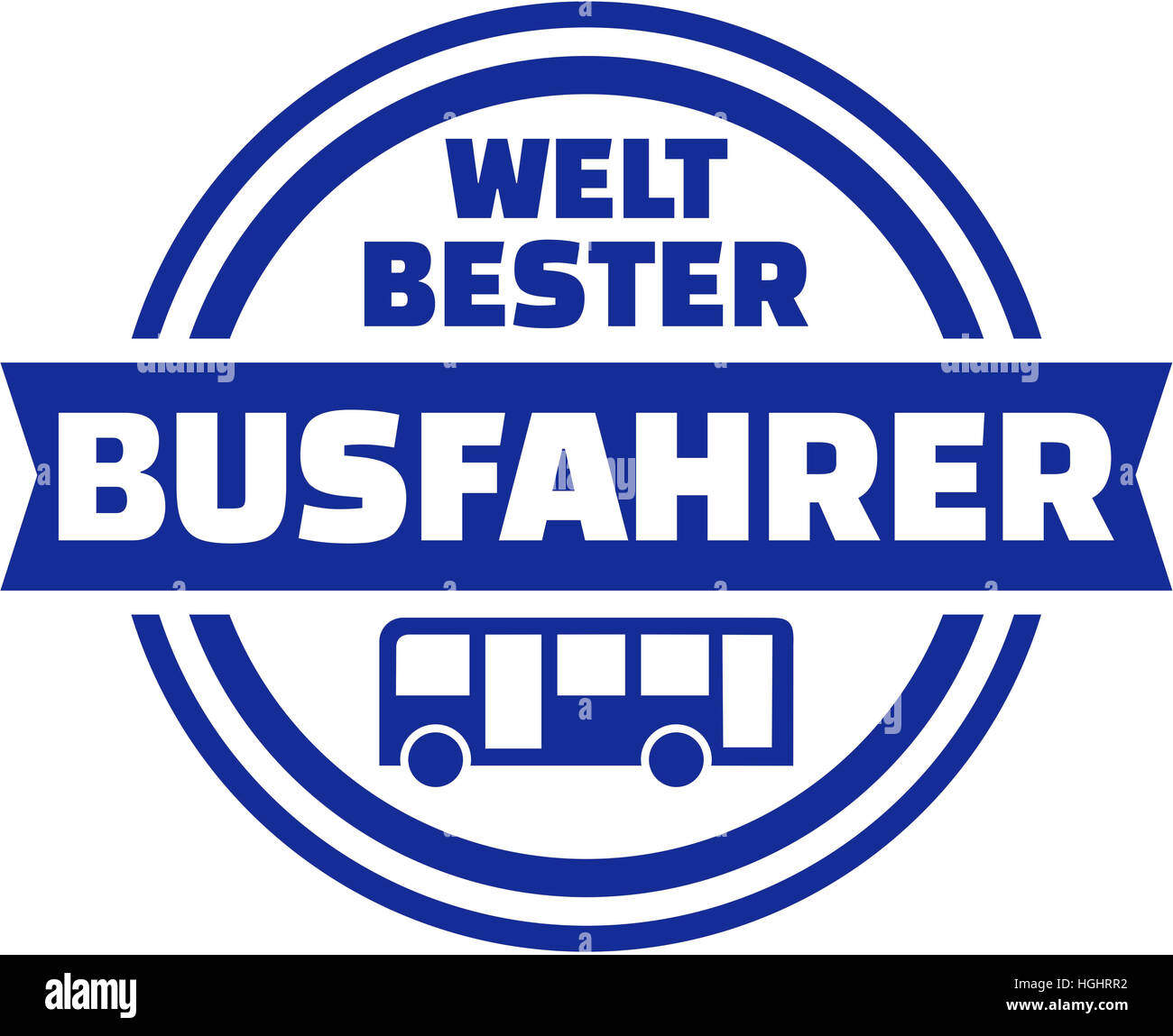 Bus Fahrer deutsche button Stockfoto