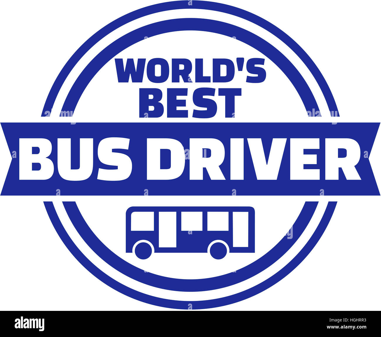 Weltweit beste Bus Fahrer button Stockfoto