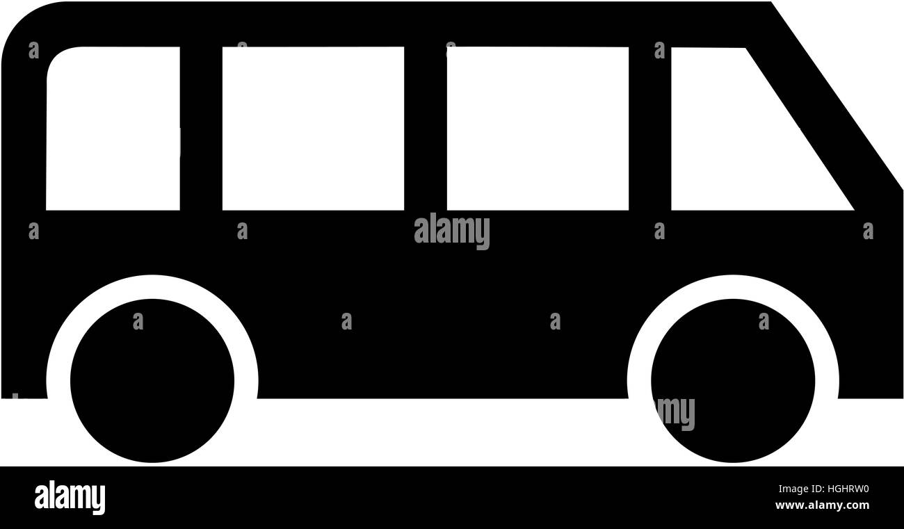 Tour-Bus-Symbol Stockfoto