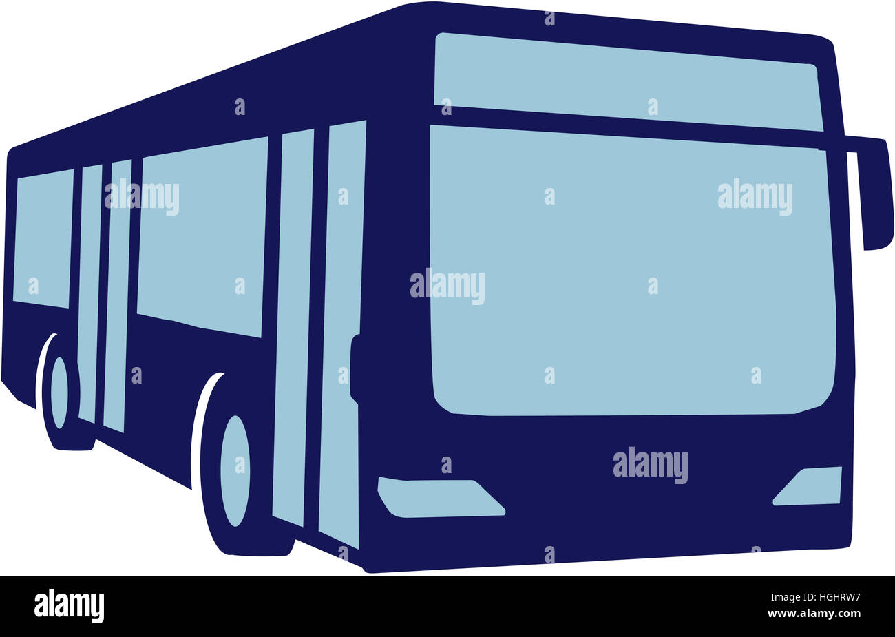 Blaue Linienbus Stockfoto