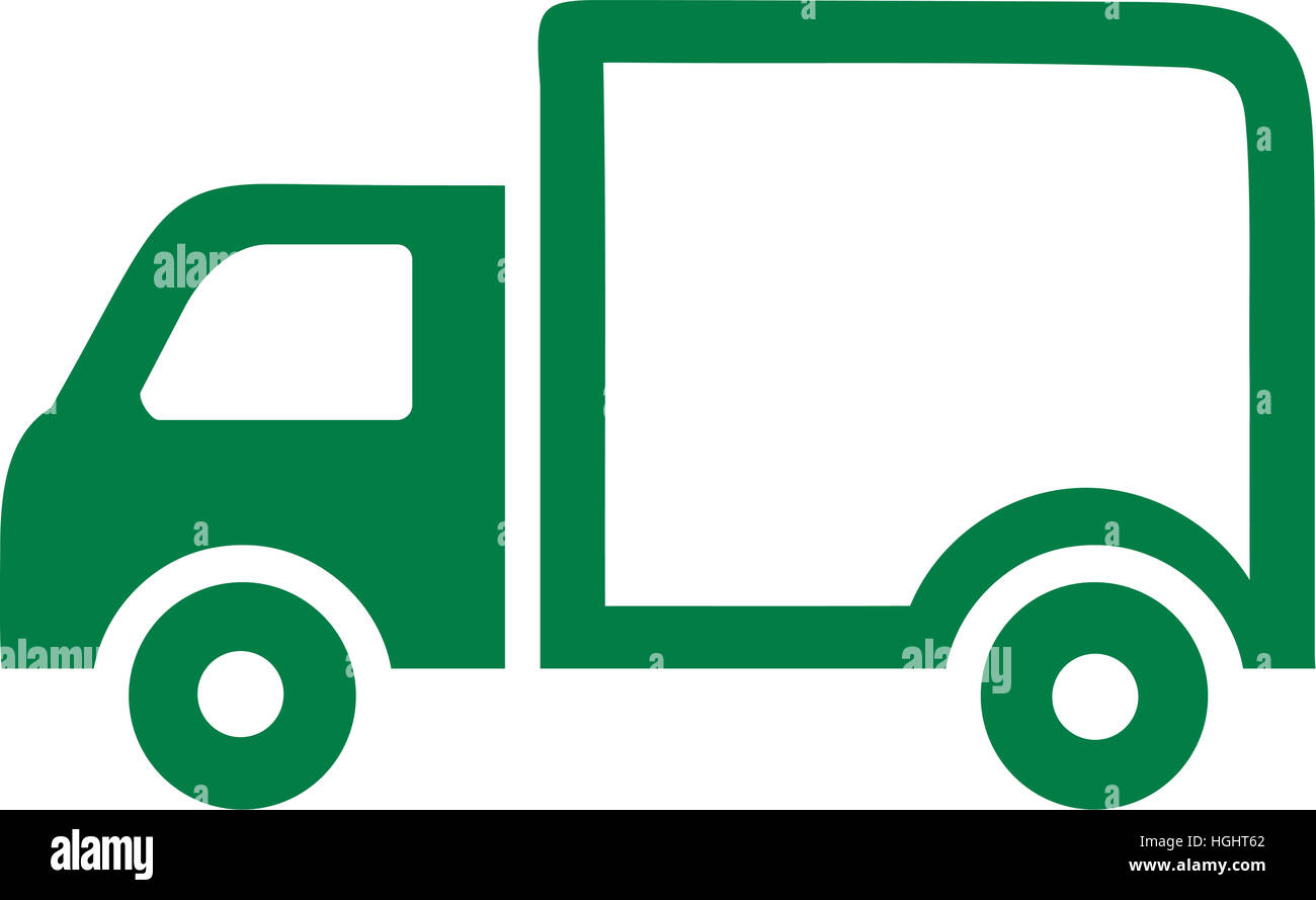 Lastwagen-Symbol grün Stockfoto
