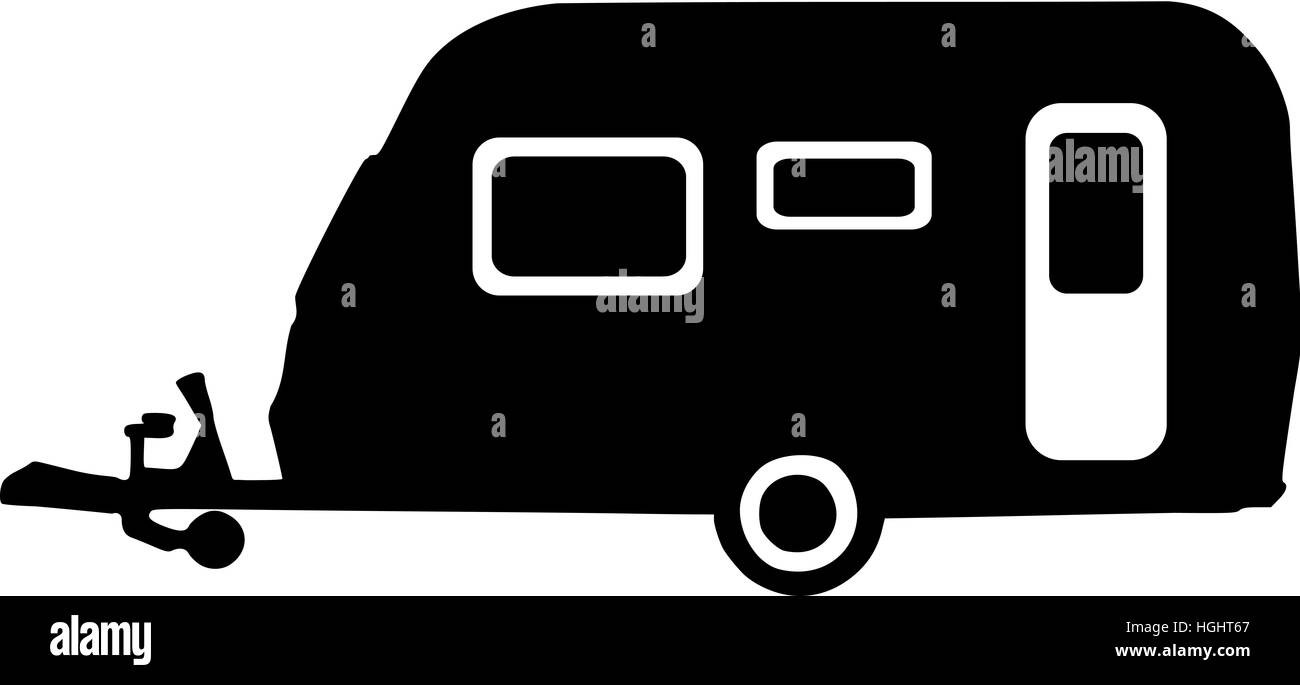 Wohnwagen-Symbol Stockfoto