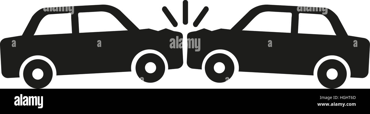 Autounfall - Symbol für Kfz-Versicherung Stockfoto