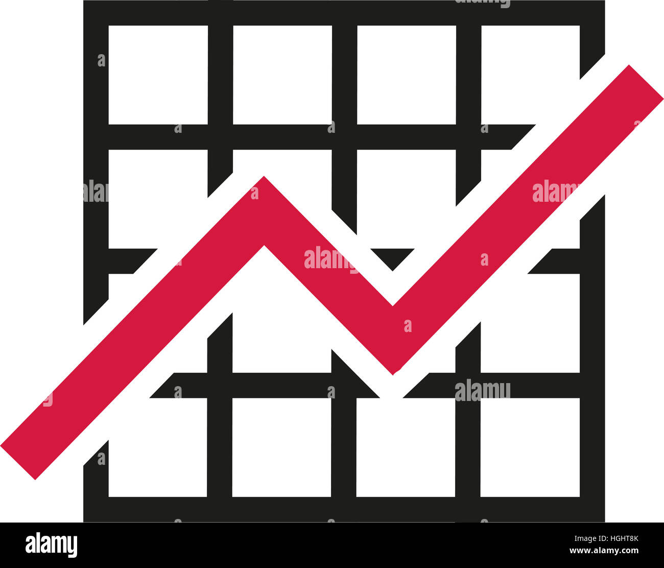 Diagramm-Wachstum Stockfoto