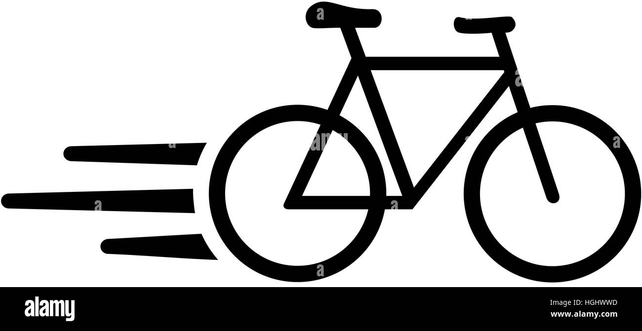 Schnellen Kurier Rad-Symbol Stockfoto