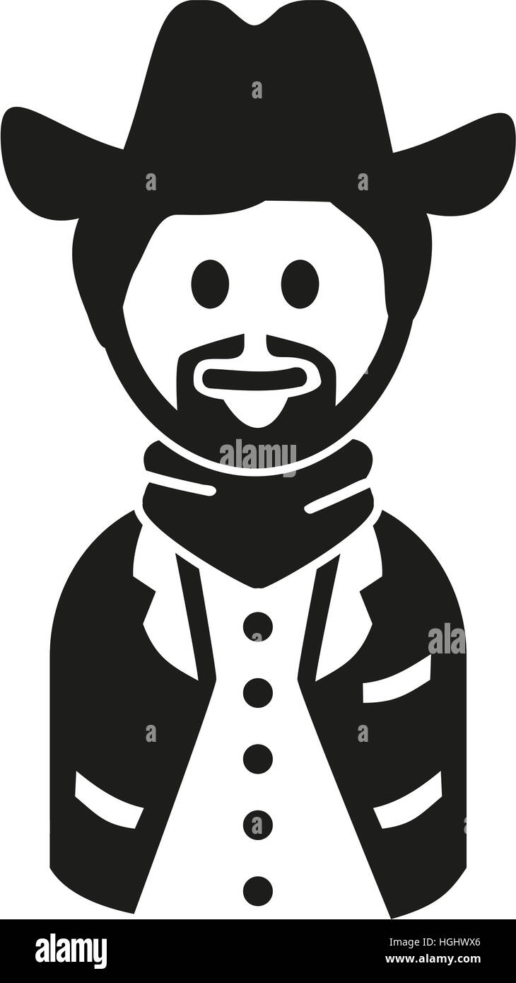 Cowboy-cartoon Stockfoto