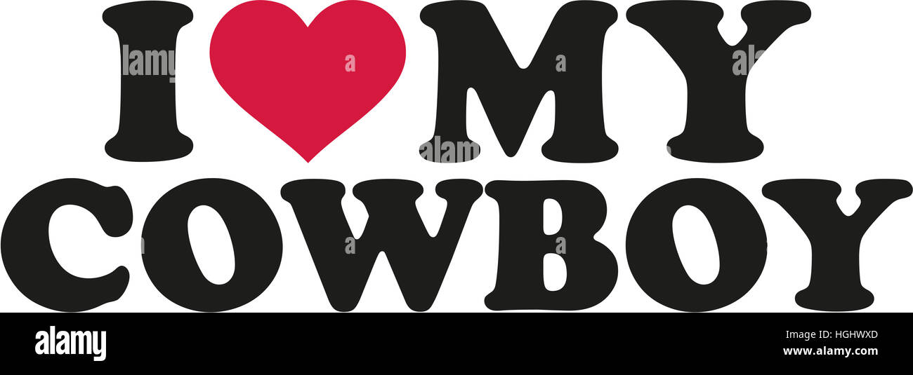 Ich liebe mein Cowboy Stockfoto