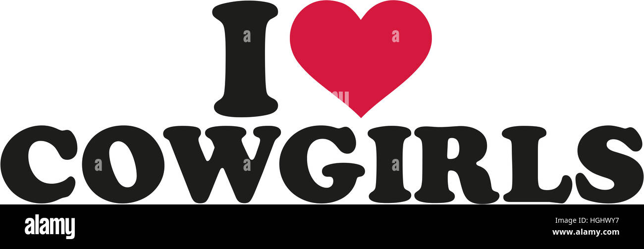 Ich liebe Cowgirls Stockfoto