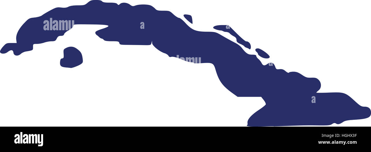 Kuba Karte Stockfoto