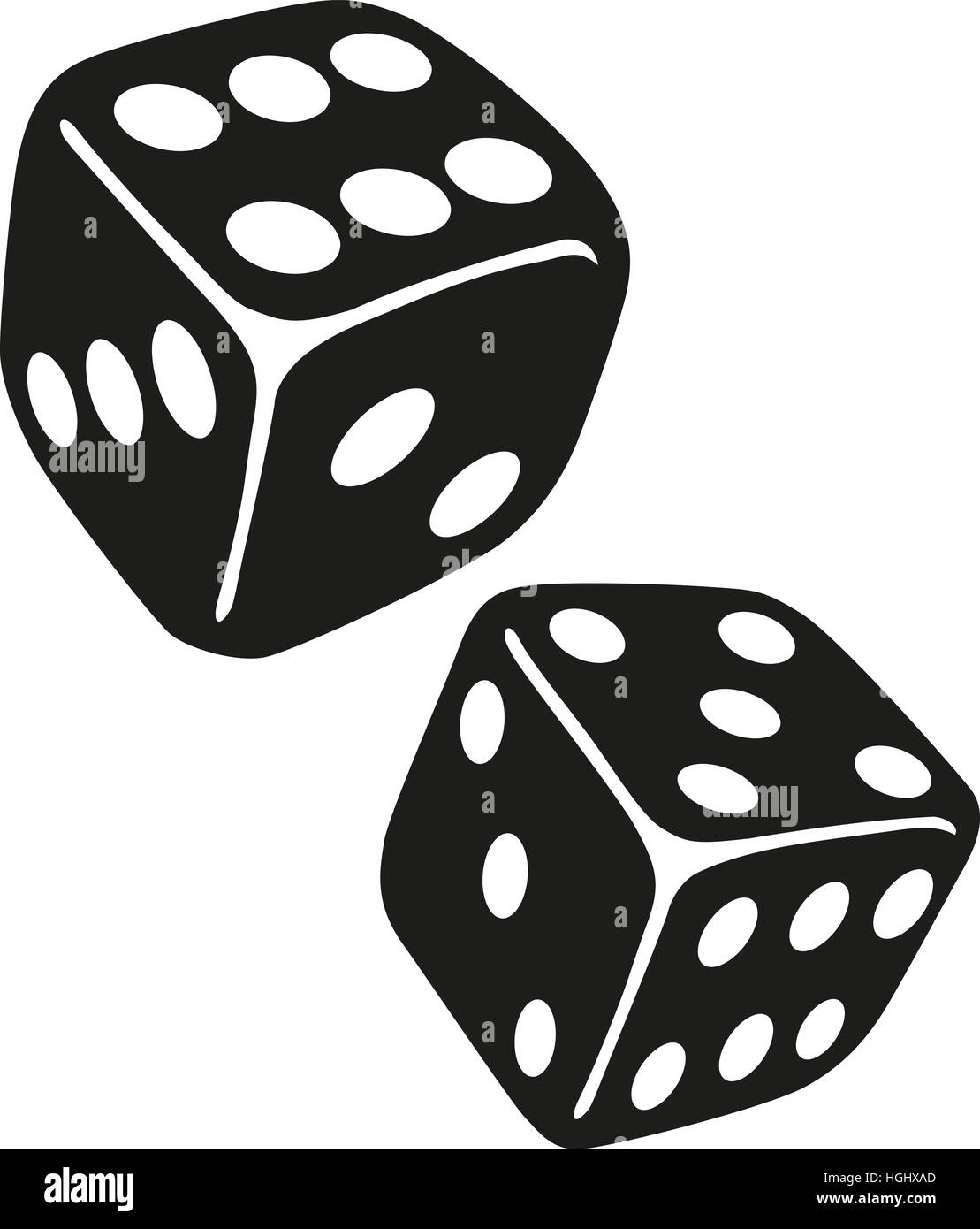 Zwei Würfel-Glücksspiel Stockfoto