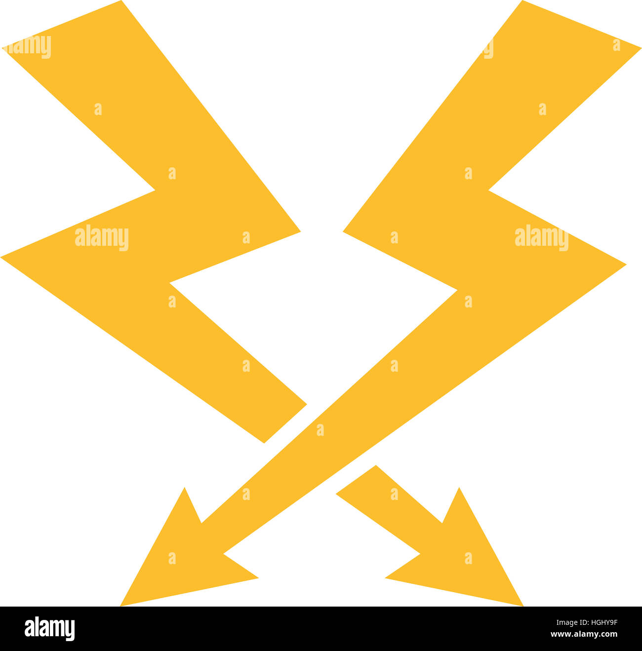 Symbol der gekreuzten Schrauben Stockfoto