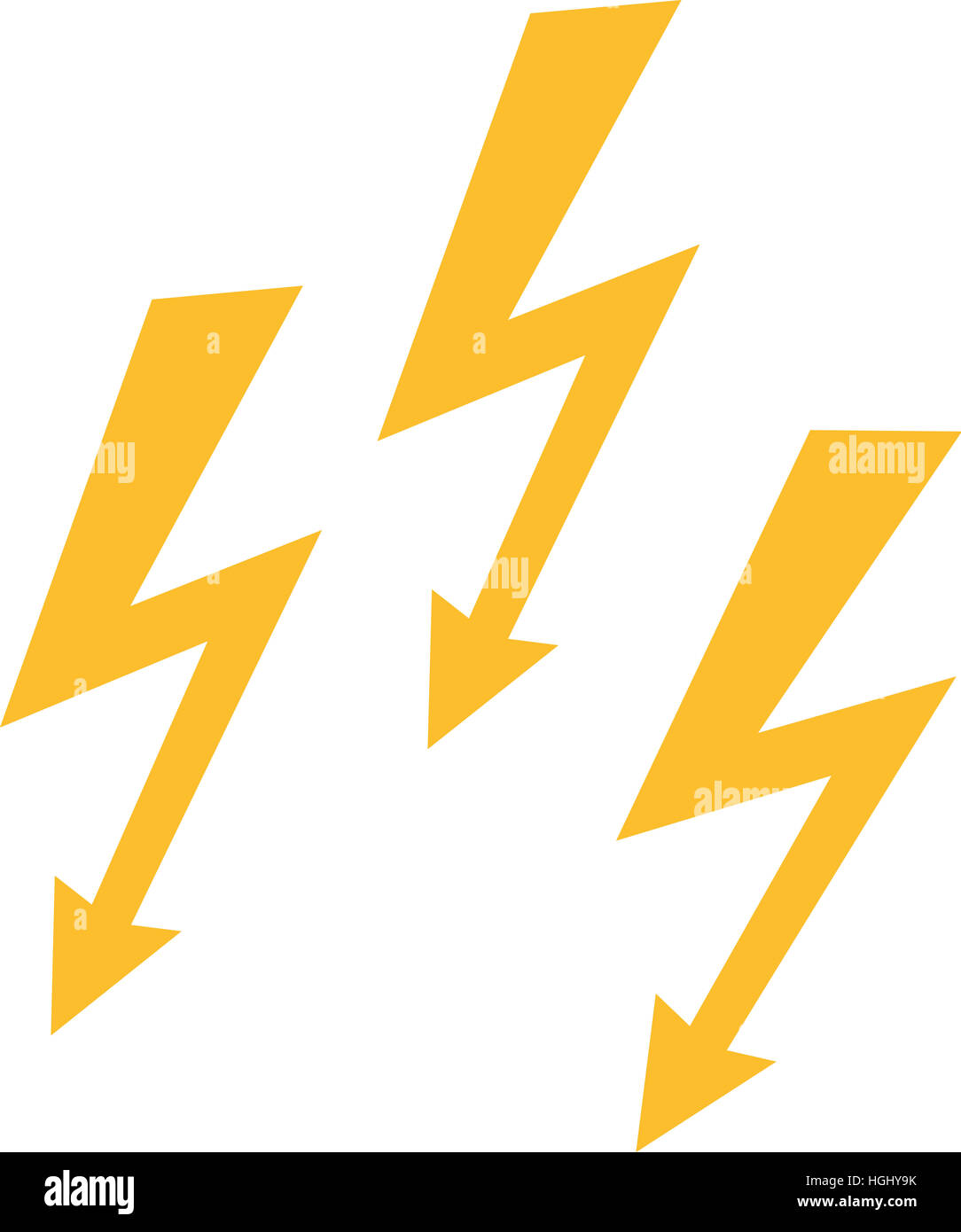 Thunderbolt-dreifach-Symbol Stockfoto