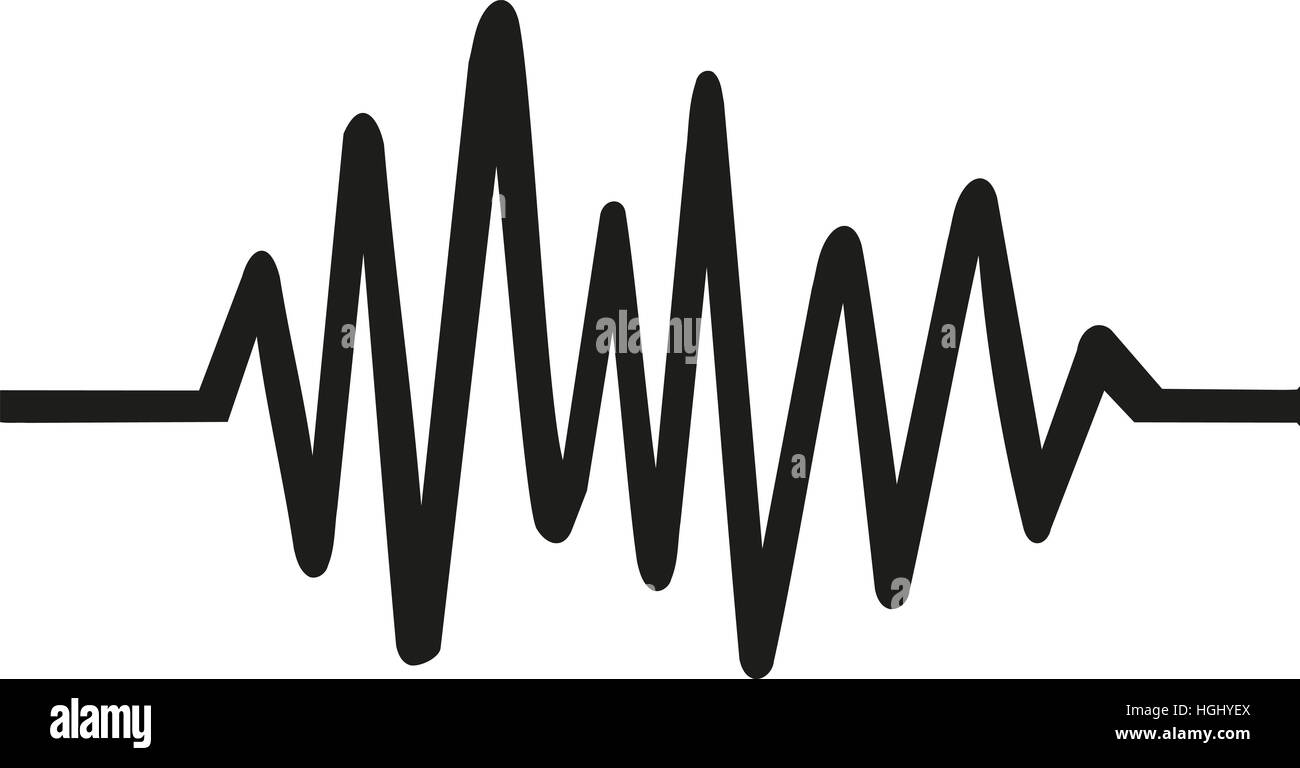 Chaotische Heartbeat-Linie Stockfoto