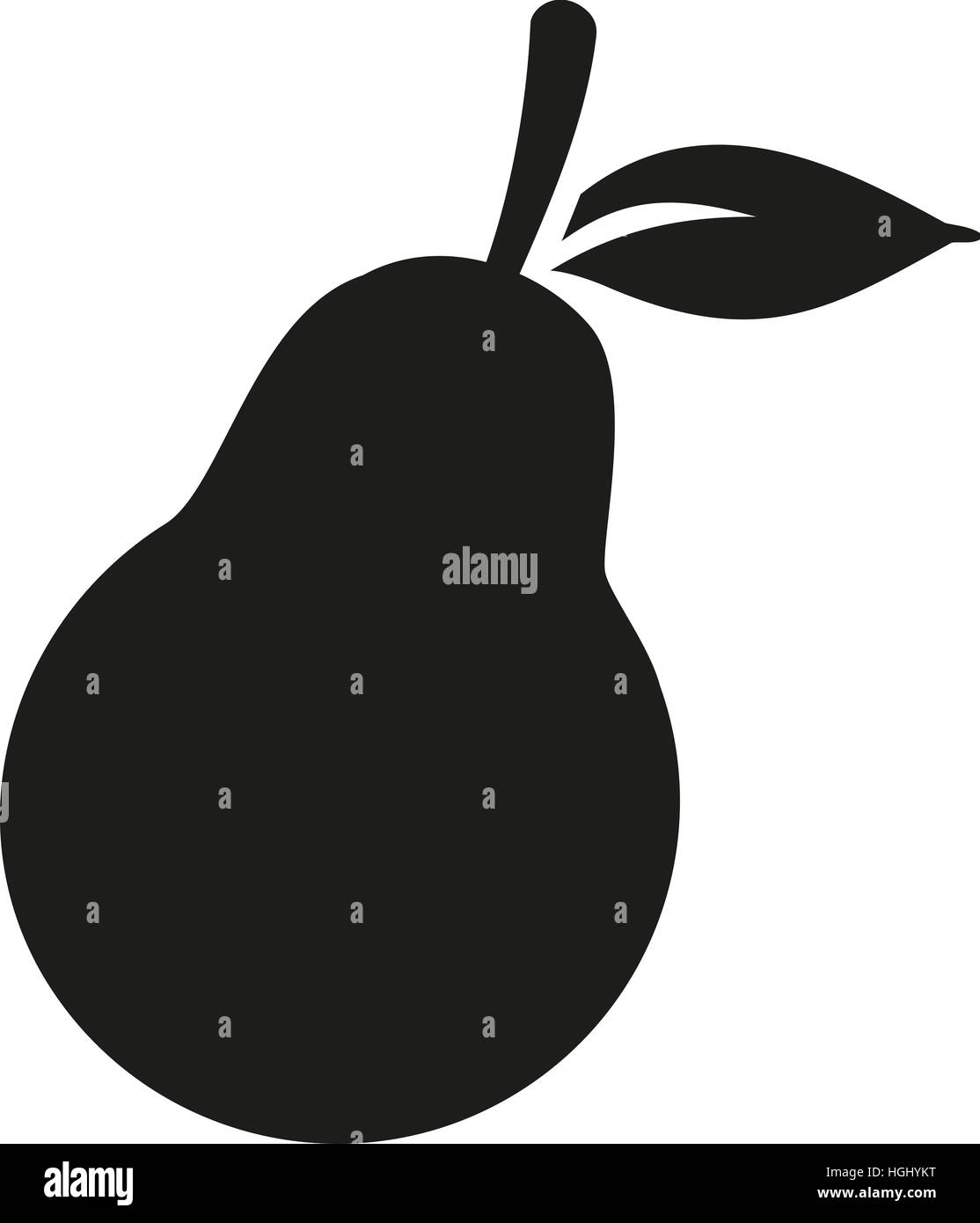 Birne-silhouette Stockfoto