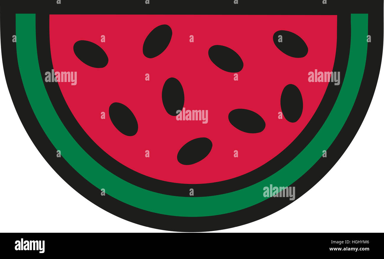 Wassermelone-Cartoon-Stil Stockfoto