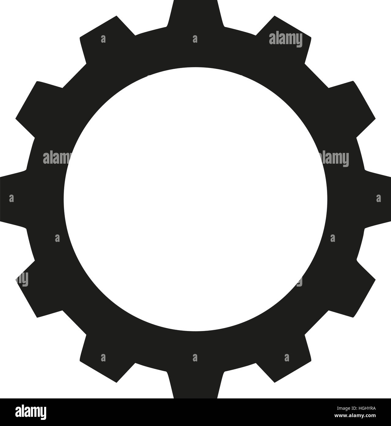 Zahnrad-Symbol Stockfoto