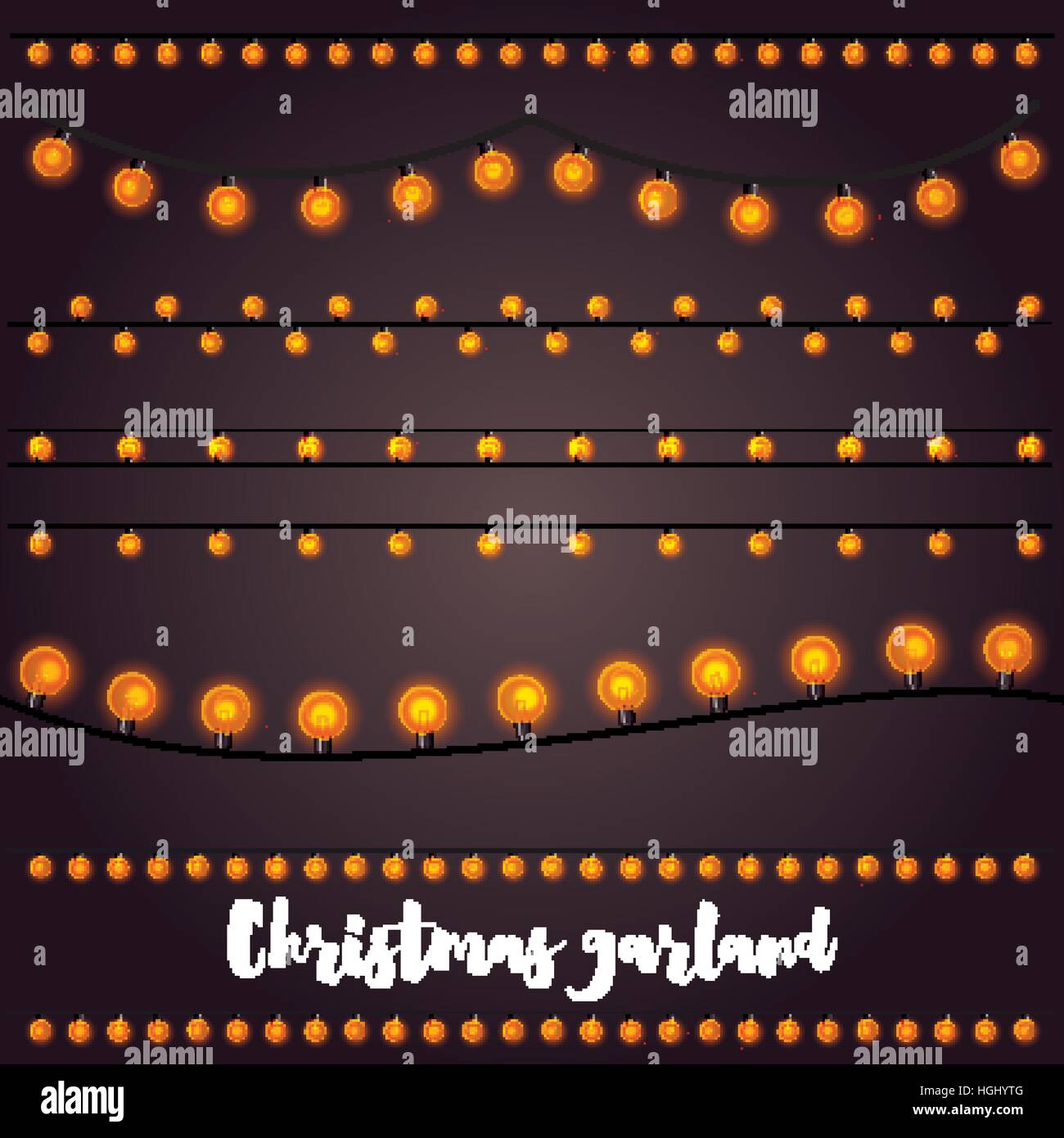 Weihnachten-Girlanden festgelegt. Vektor-Illustration. Stock Vektor