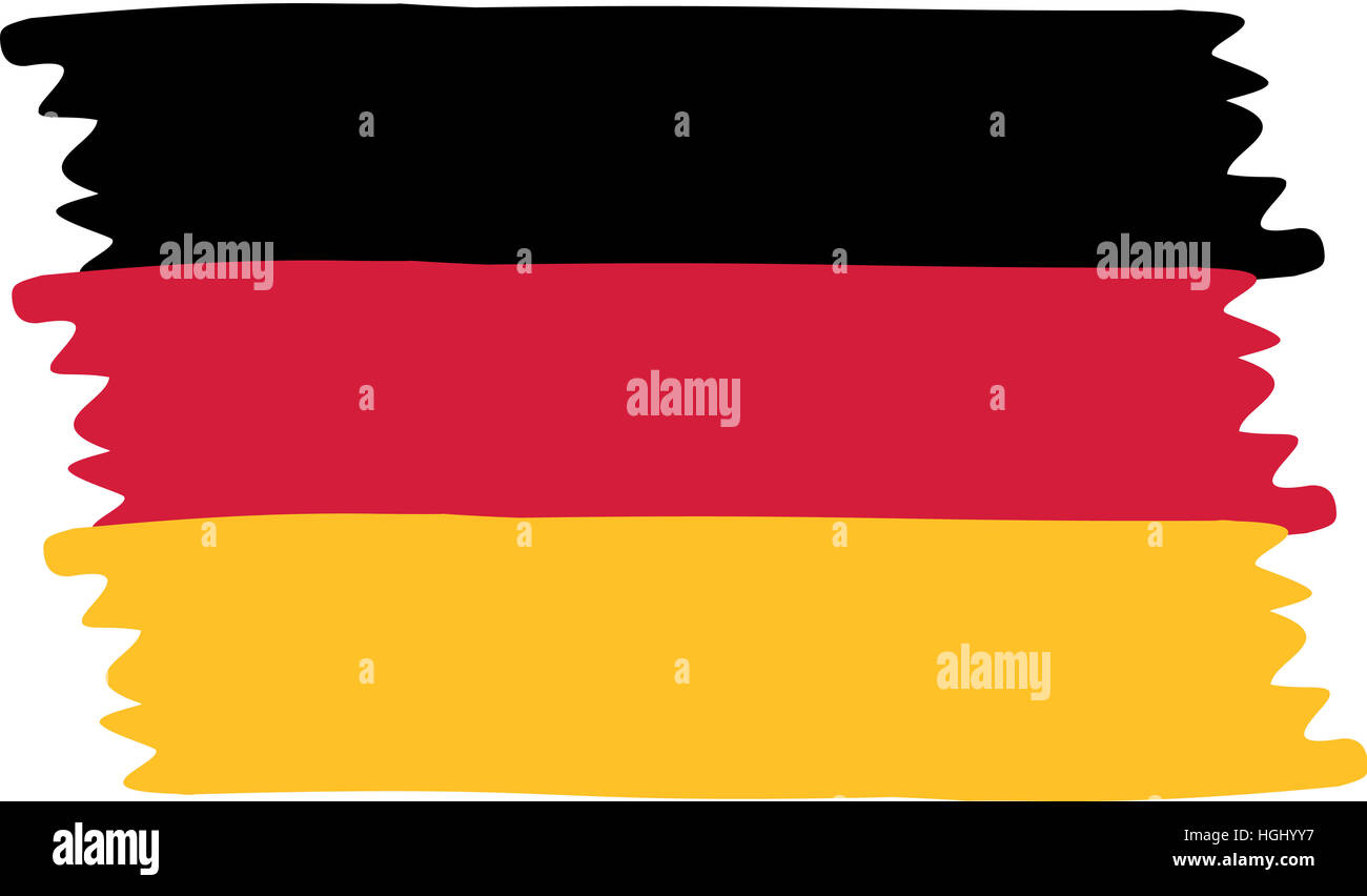 Bemalte Deutschland Flagge Stockfoto