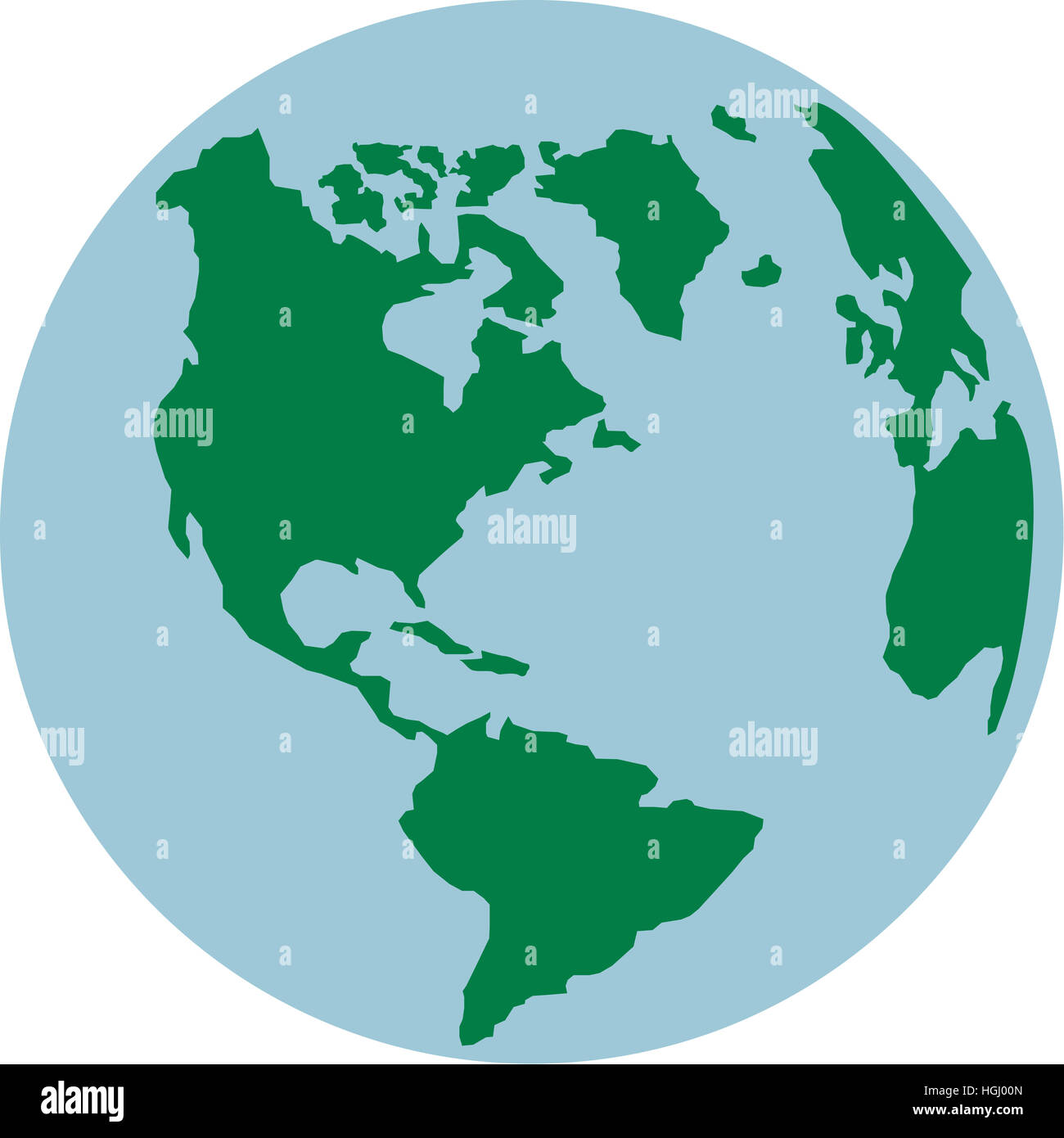 Globus-Welt mit amerikanischen Kontinente Stockfoto