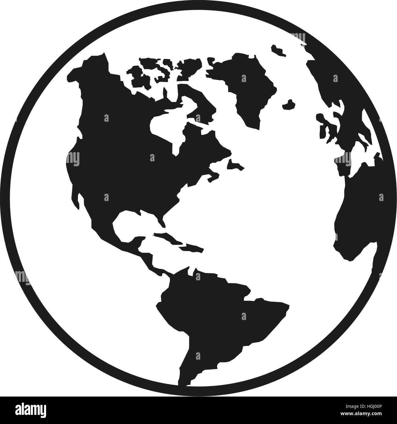 Globus Planet Erde Amerika Süd und Nord Stockfoto