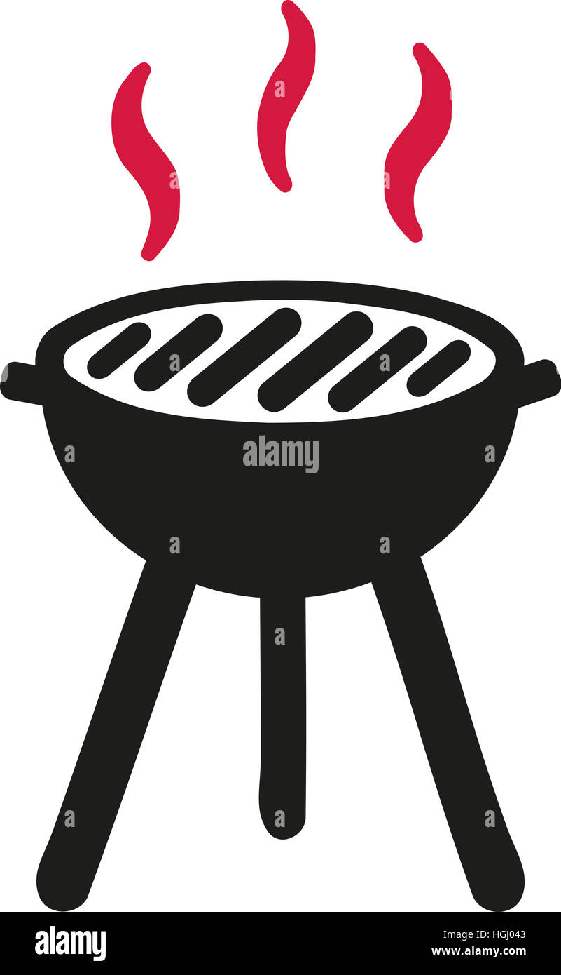 Heißen Grill-symbol Stockfoto
