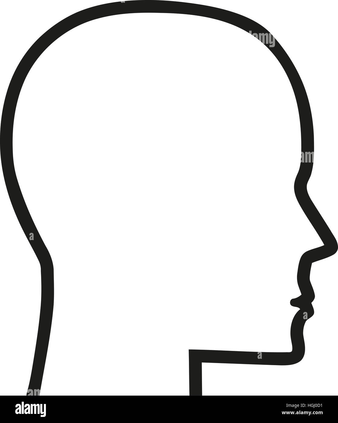 Menschlichen Kopf Kontur Symbol Stockfoto