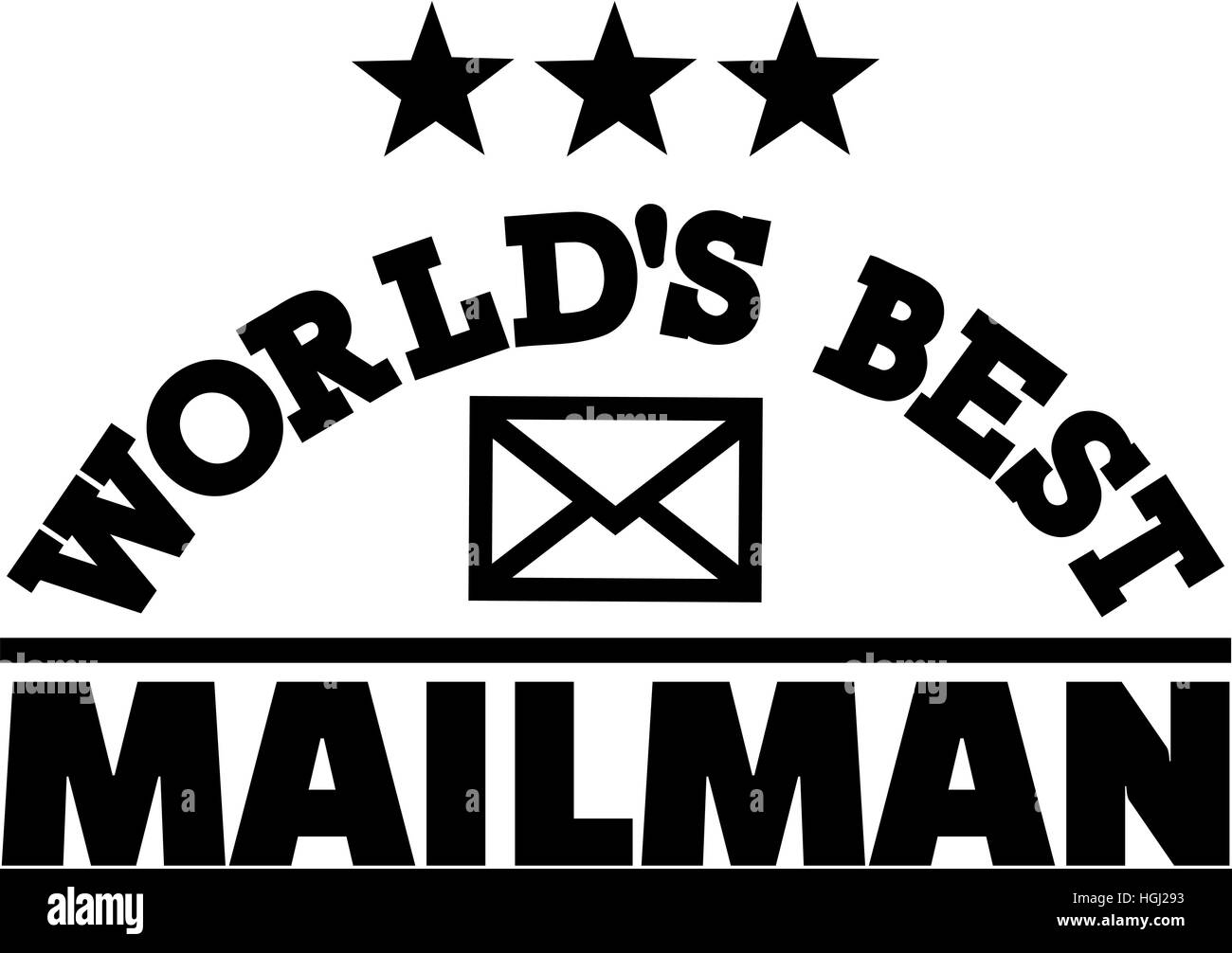 Weltweit beste Briefträger Stockfoto