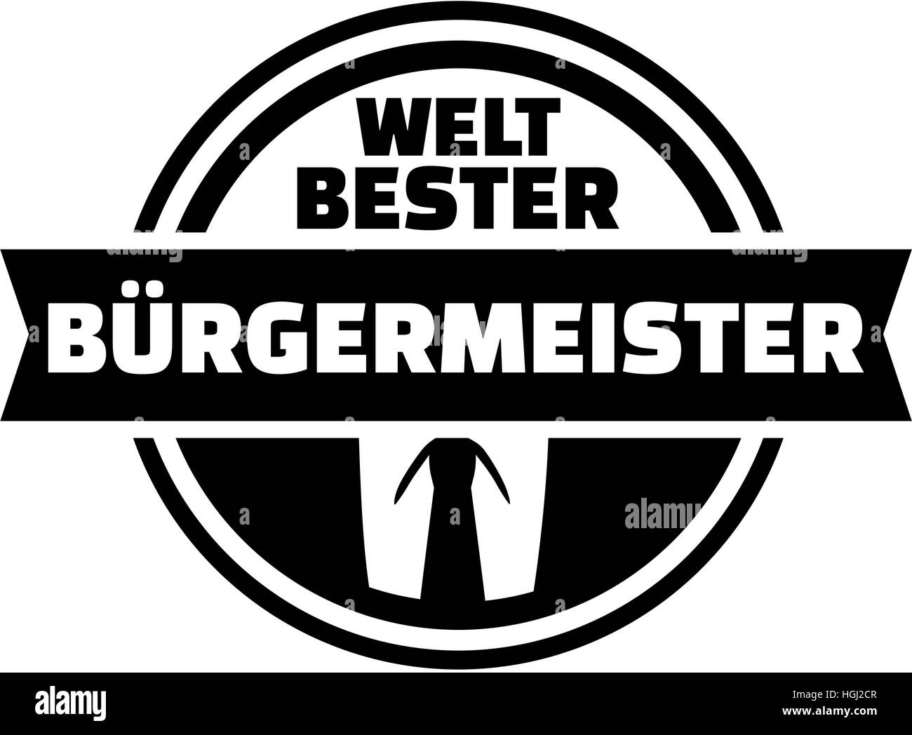 Weltweit beste Bürgermeister deutsche Taste Stockfoto