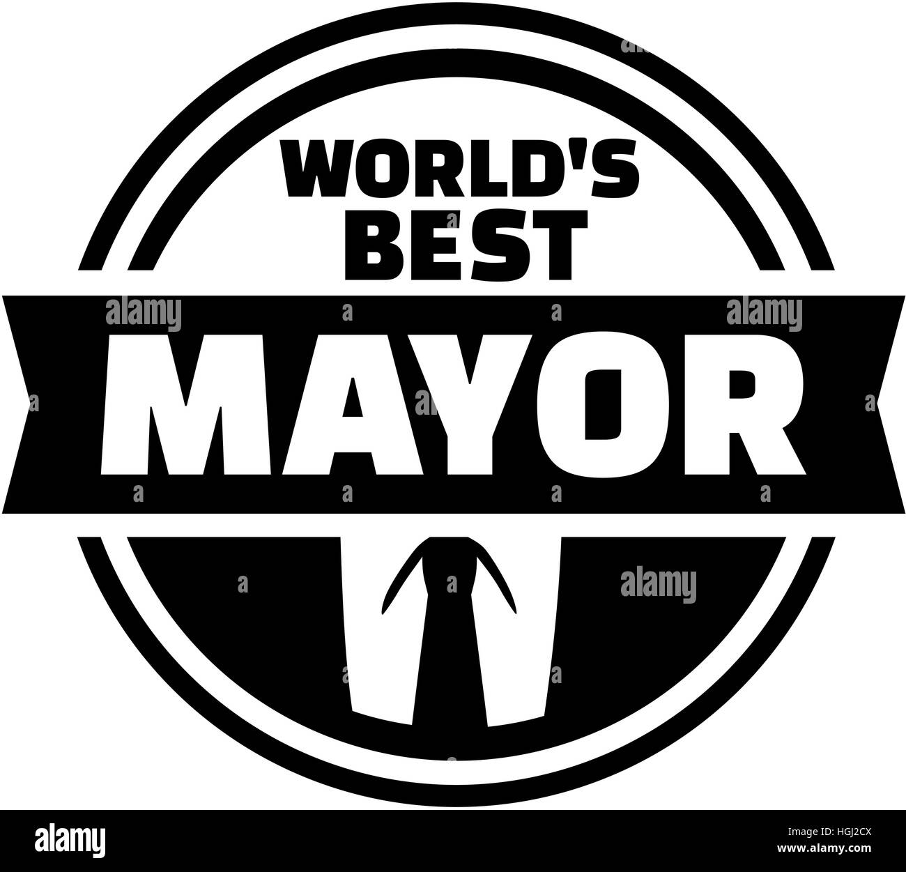 Weltweit beste Bürgermeister Knopf Stockfoto