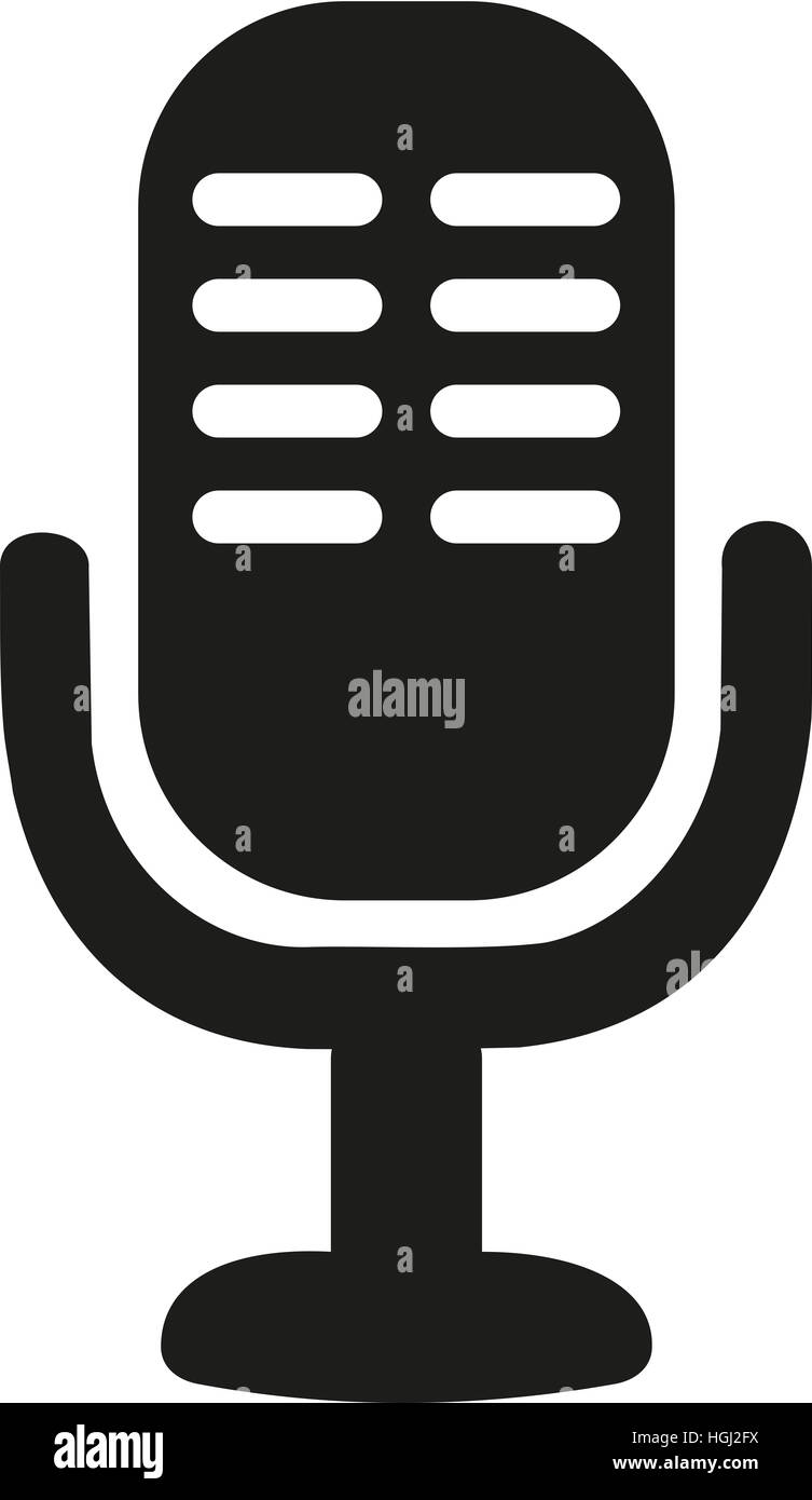 Retro-Mikrofon-Symbol Stockfoto