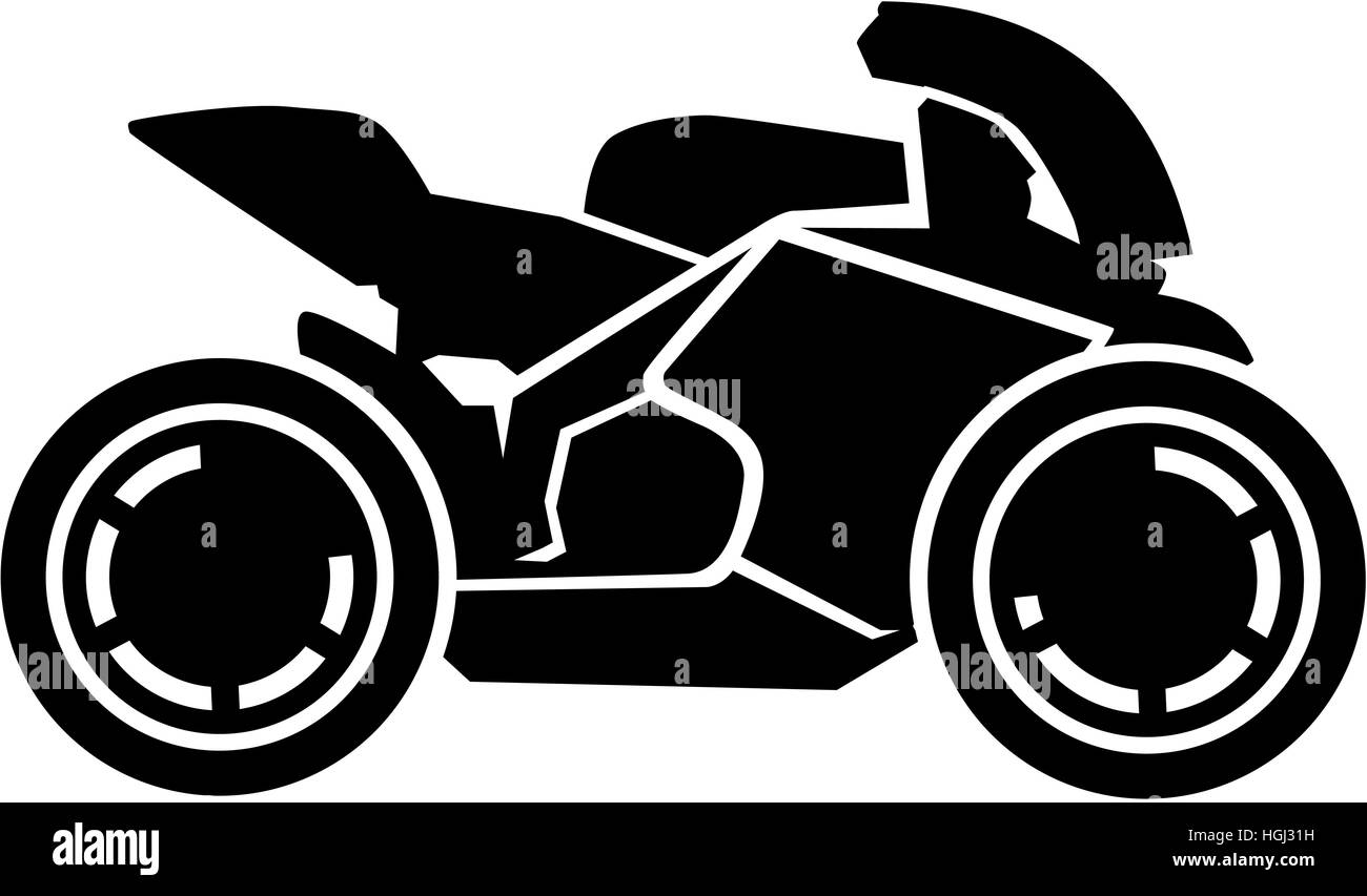 Motorrad-Rennrad Stockfoto