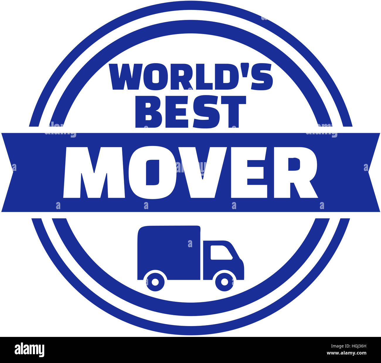 Schaltfläche "weltweit besten Mover" Stockfoto