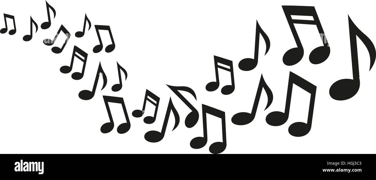 Musik Noten Welle Stockfoto