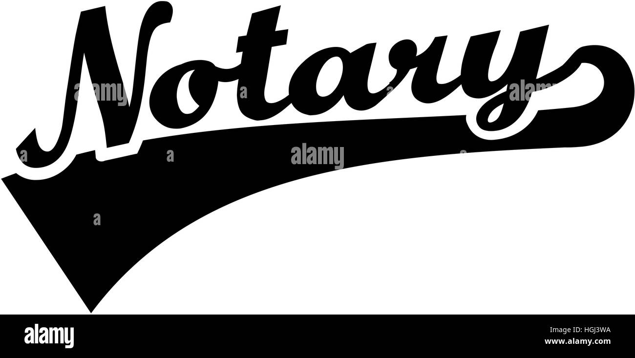 Notar Retro-Schriftart Stockfoto