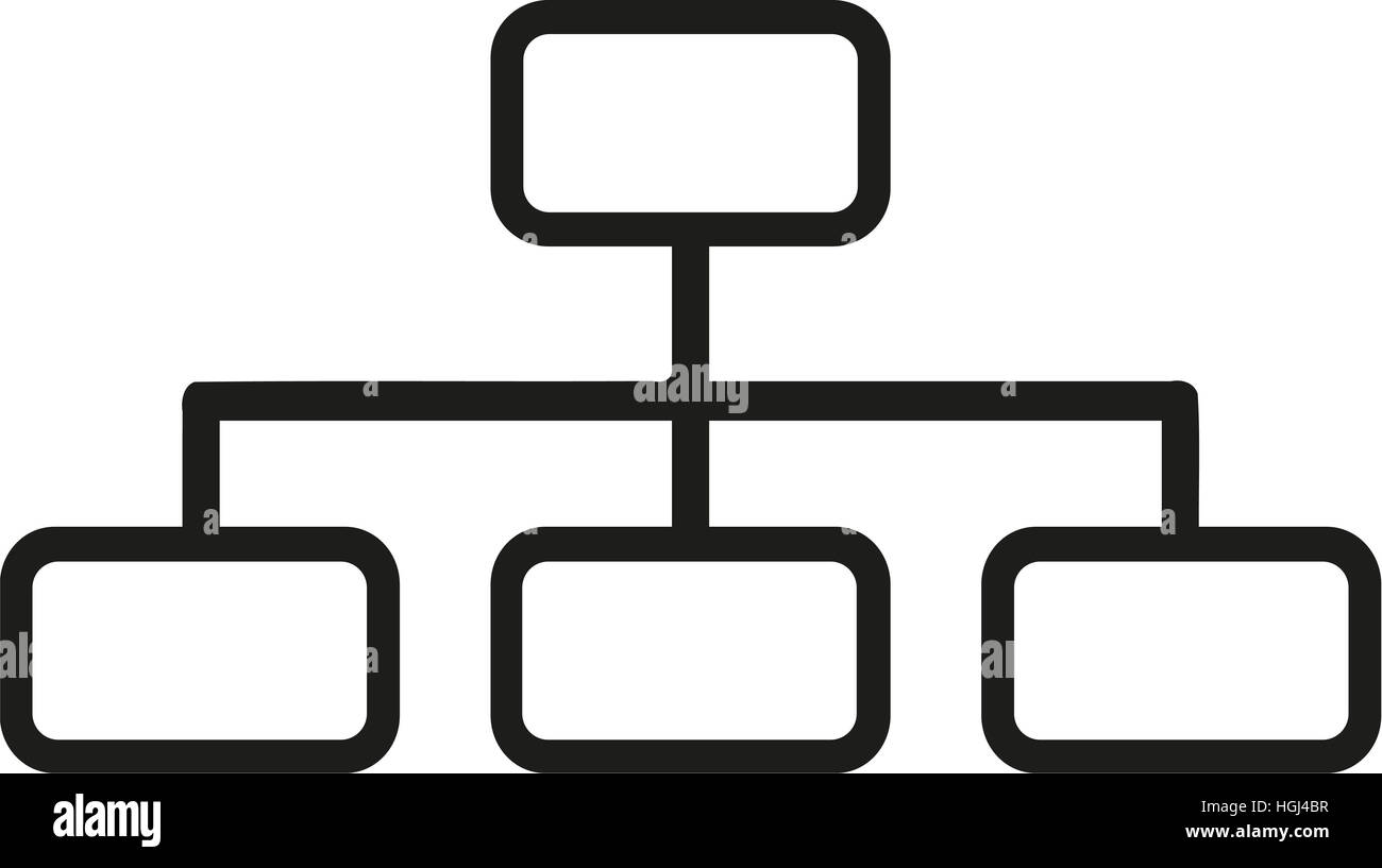 Organigramm-Symbol Stockfoto
