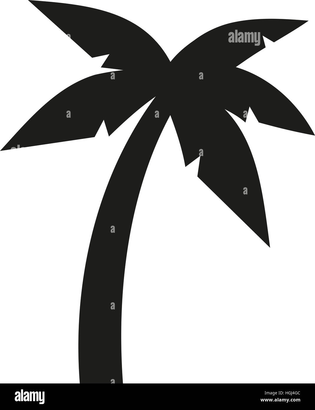 Palm-Baum-symbol Stockfoto