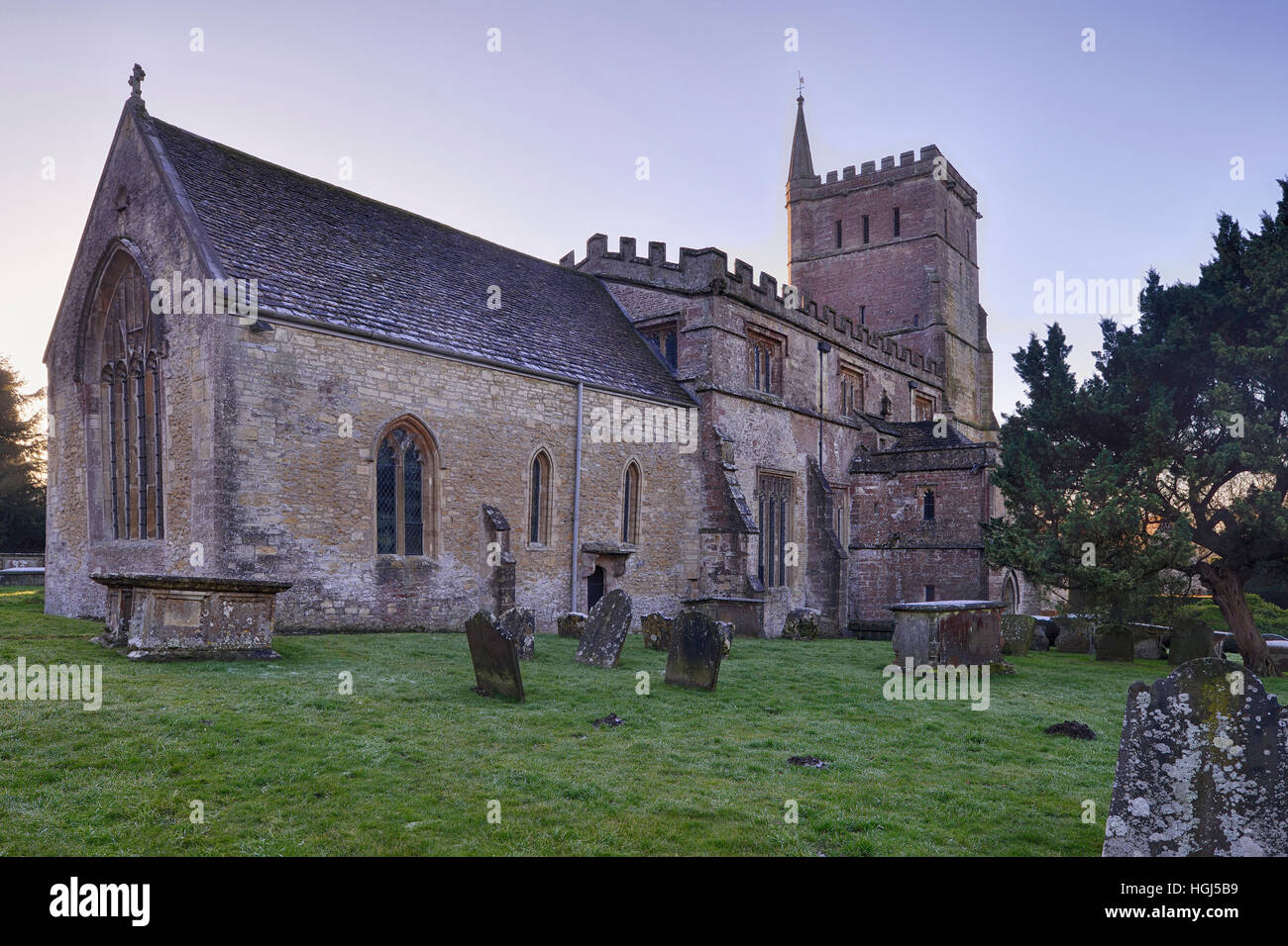 Str. Mary die Jungfrau Kirche, Hawkesbury, Gloucestershire Stockfoto