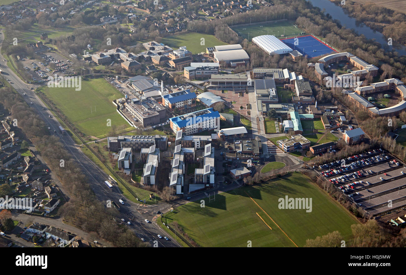 Luftaufnahme der Nottingham Trent University, Clifton Campus, UK Stockfoto