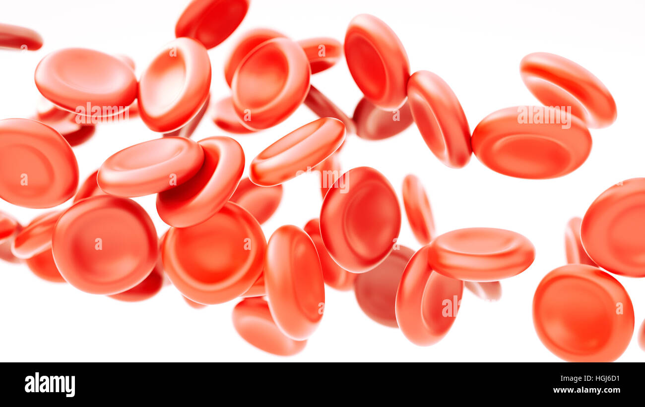 Fließenden Blutkörperchen - 3D Rendering Stockfoto