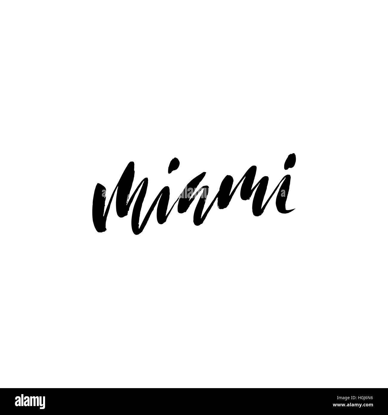 Miami-Schriftzug. Retro-Typografie Druck. Vintage Text. Stock Vektor