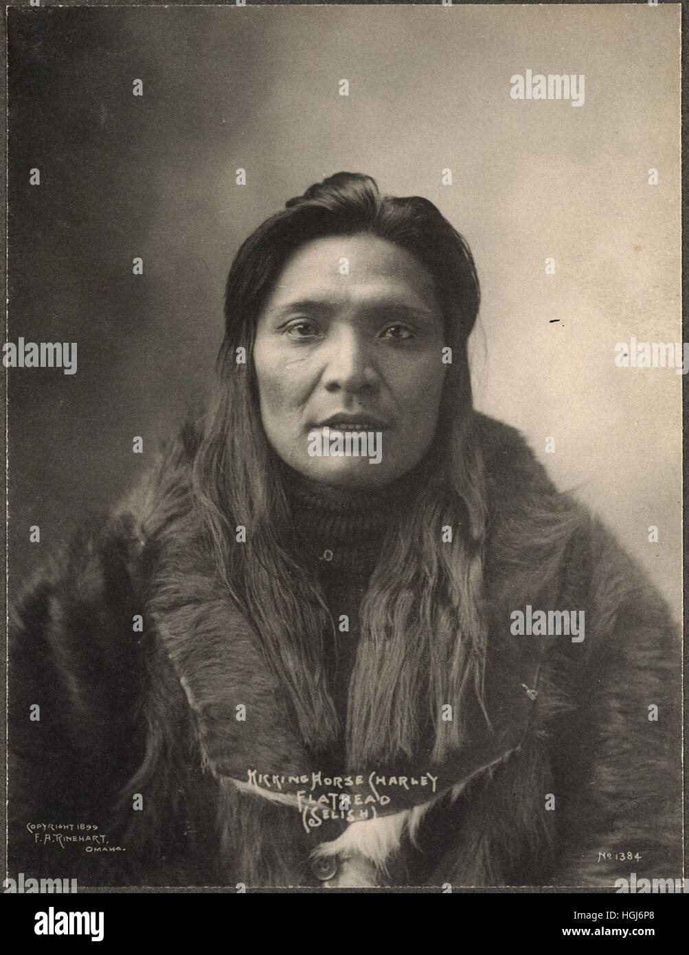 Kicking Horse Charley, Flathead (Selish) - 1898 Indian Congress - Foto: Frank A. Rinehart Stockfoto