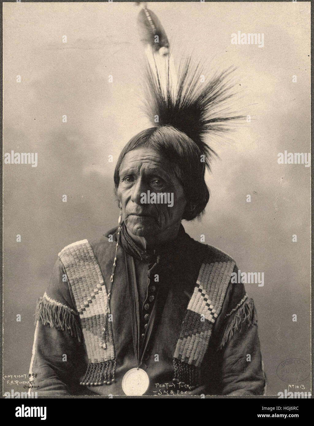 Peatwy Tuck, Sac & Fox - 1898 Indian Congress - Foto: Frank A. Rinehart Stockfoto